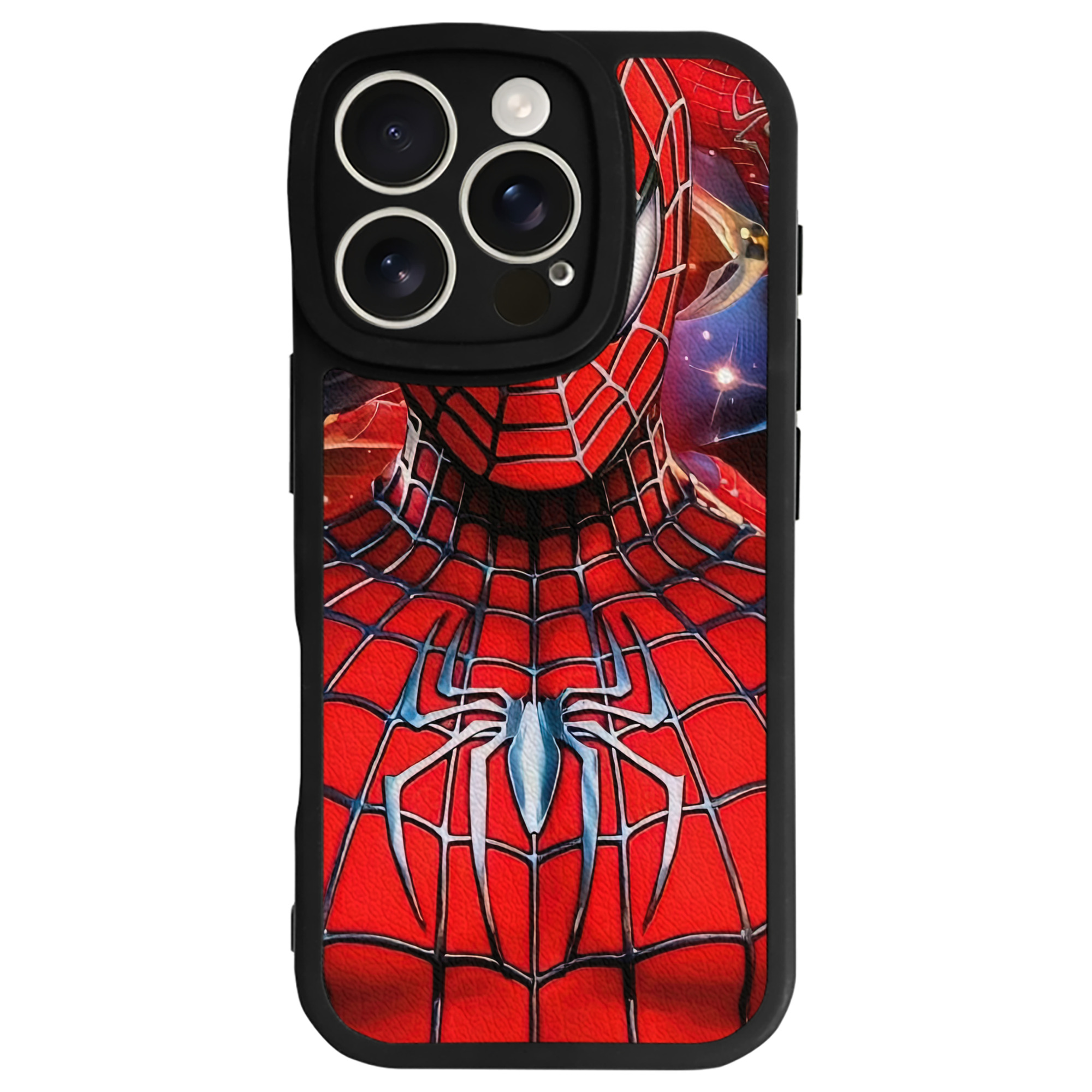 Spider Man スパイダーマン 【iPhone 16シリーズ対応】シリコンスマホケース（レザー調） 材質：シリコン